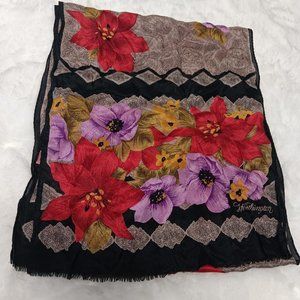 Worthington 100% silk floral scarf